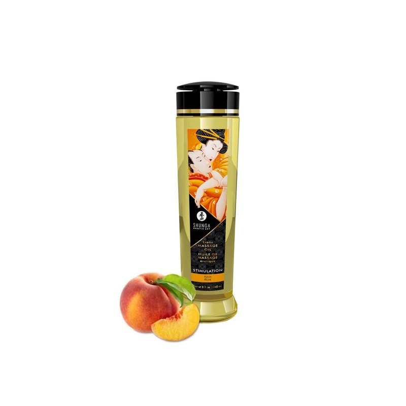 Olejek do masażu - Shunga Massage Oil Stimulation Peaches 240 ml